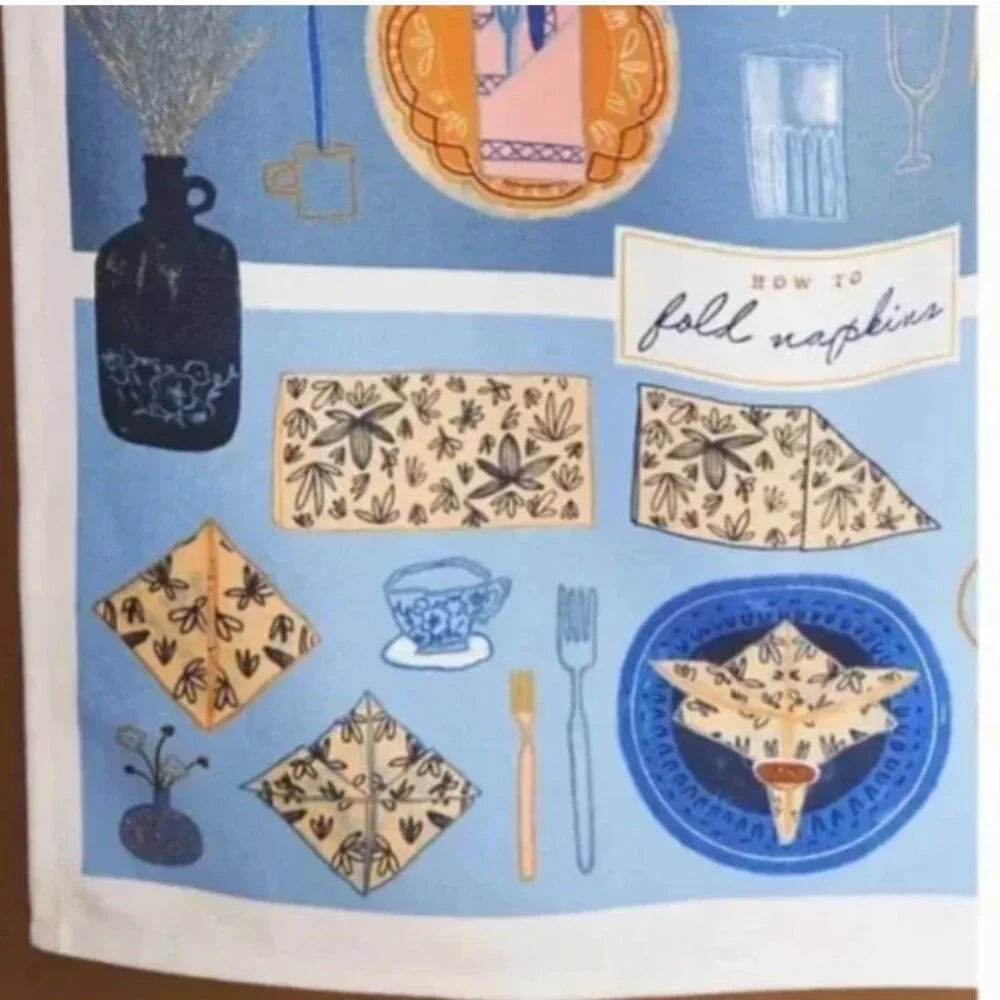 ⭐️How To Fold a Napkin Boho Peasant Hipster Hippie Art Deco Farm Hip Dish Towel